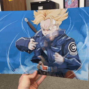 3D Triple Transition [Burning Hand Signs] Lenticular Print - Wizyakuza.com