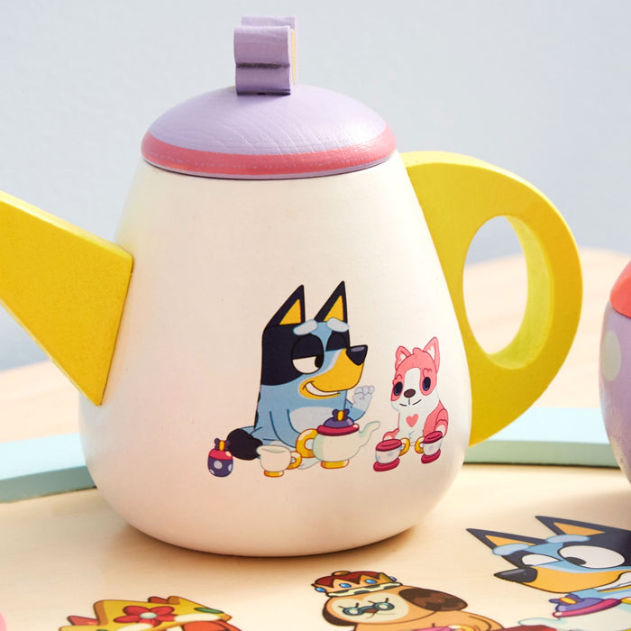 8th Wonder Personalised Bluey Wooden Tea Party Set