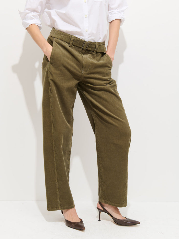 9th Street Pant in Cord - Dried Basil