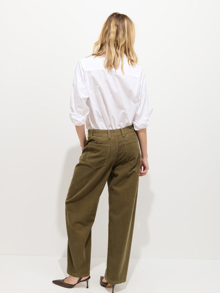 9th Street Pant in Cord - Dried Basil