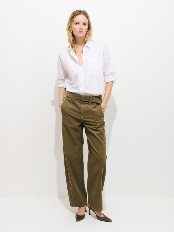 9th Street Pant in Cord - Dried Basil