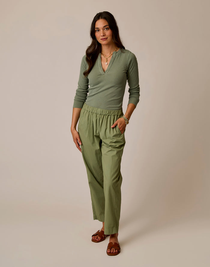 Ada Poplin Pant: Fatigue