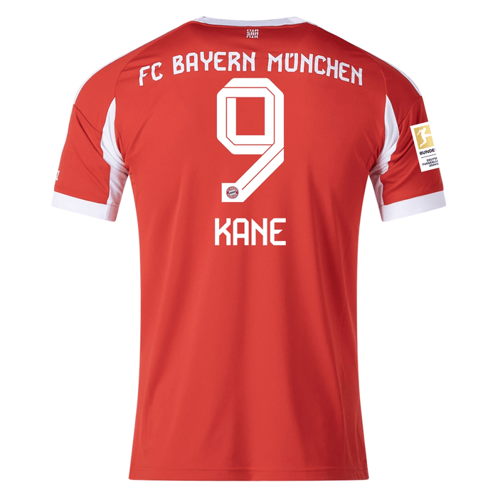 adidas Bayern Munich Harry Kane Home Jersey w/ Bundesliga Champion Patch 25/26 (Red) | SoccerWearhouse