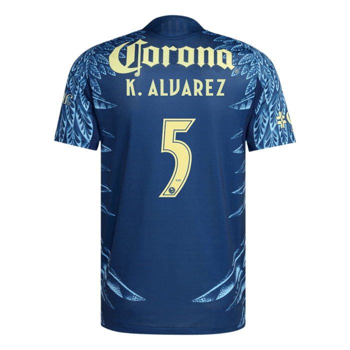 adidas K. Alvarez Men's Club América 25/26 Authentic Away Jersey (Blue) | SoccerWearhouse