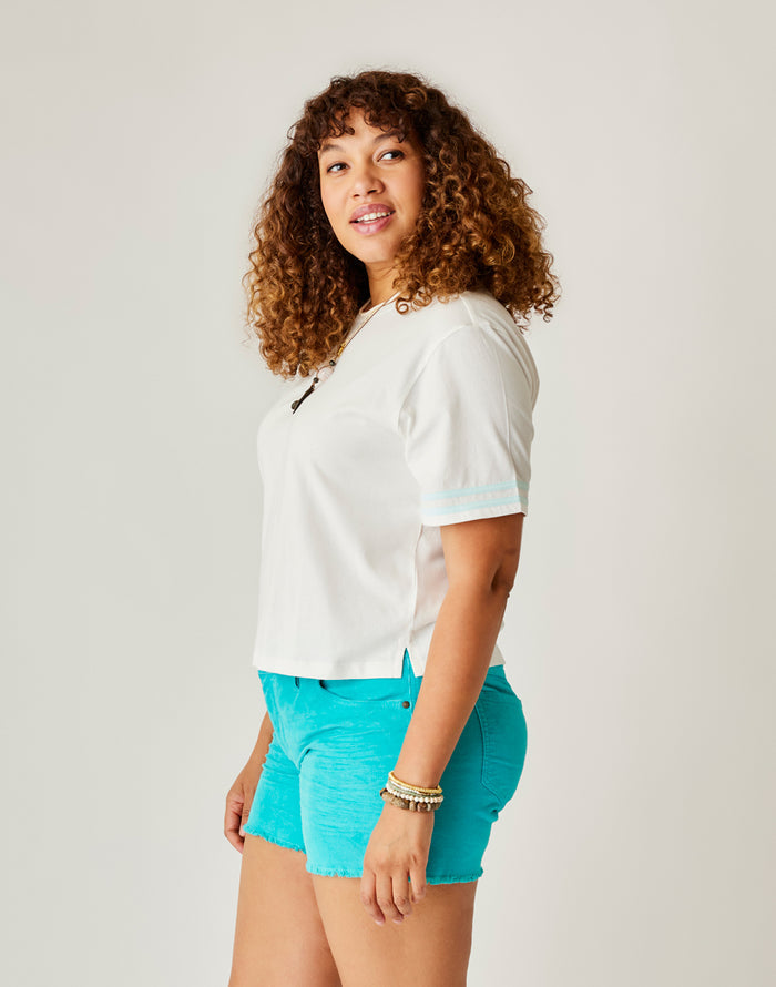 Ainslee Boxy Tee: Cloud - FINAL SALE