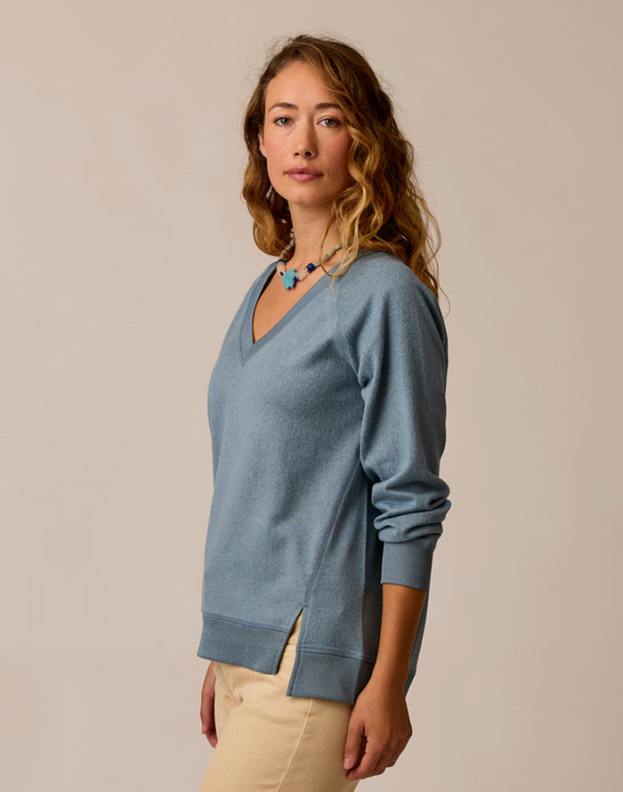 Alena Supersoft Top: Blue Mirage Heather