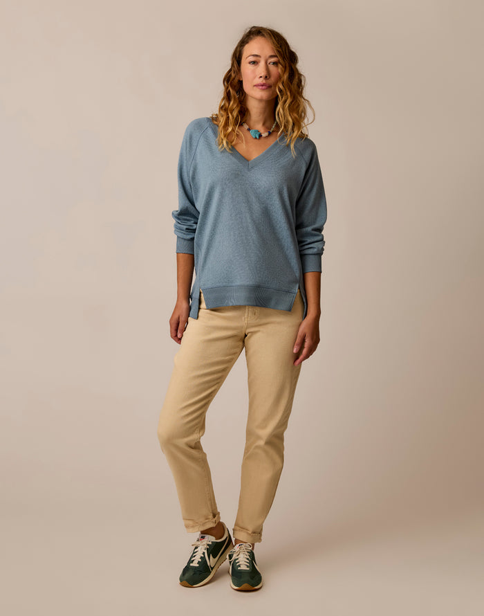 Alena Supersoft Top: Blue Mirage Heather
