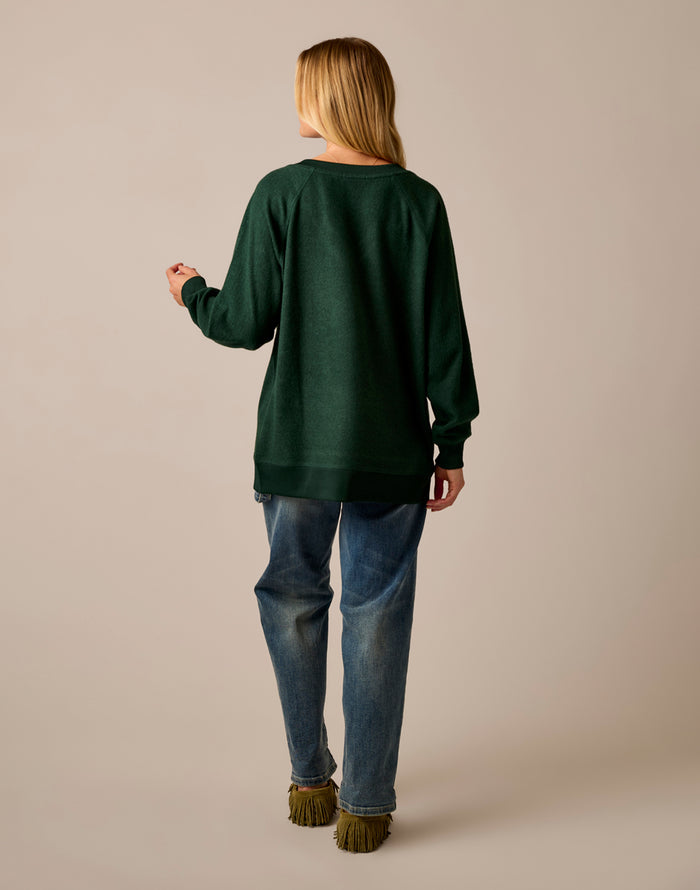 Alena Supersoft Top: Dark Pine Heather