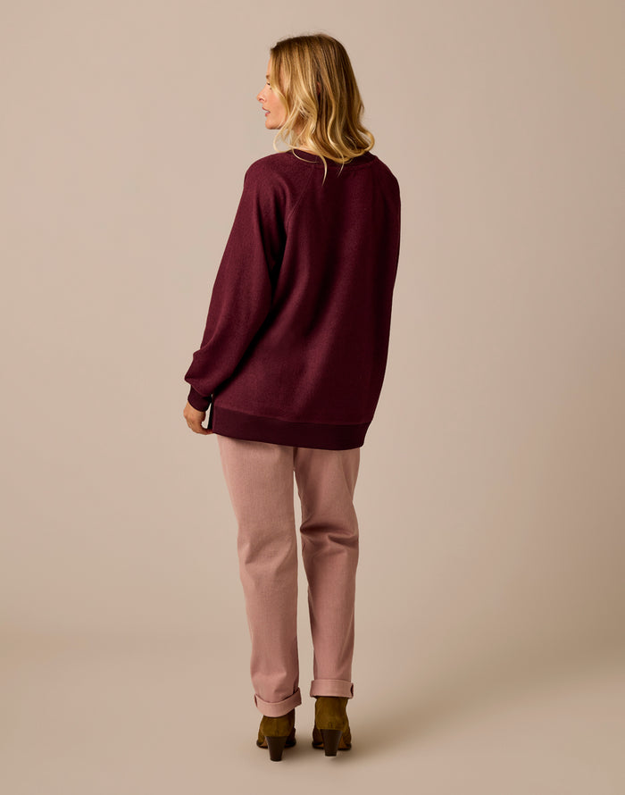 Alena Supersoft Top: Sangria Heather