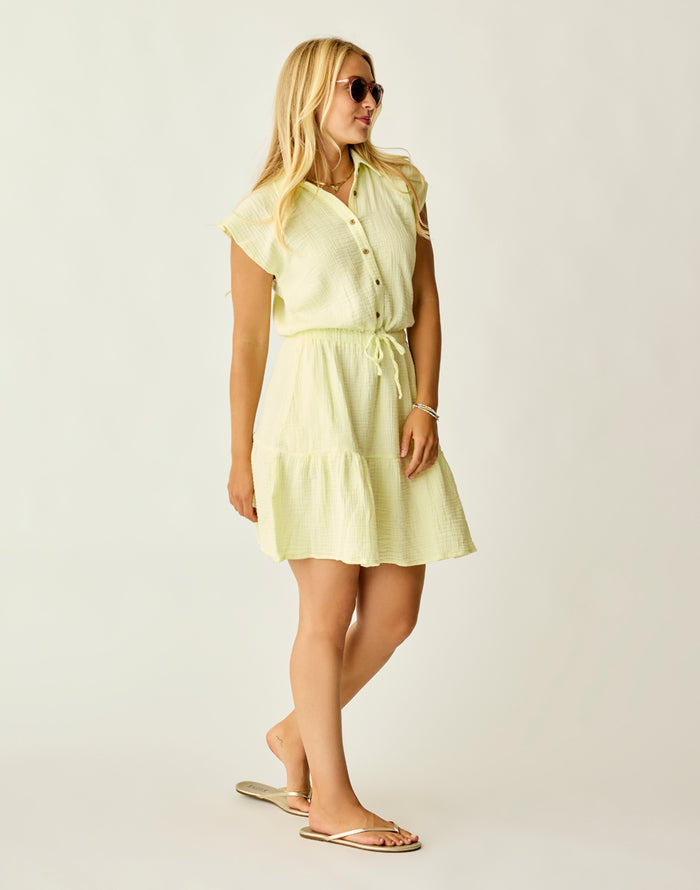 Alex Gauze Dress: Light Limeade - FINAL SALE