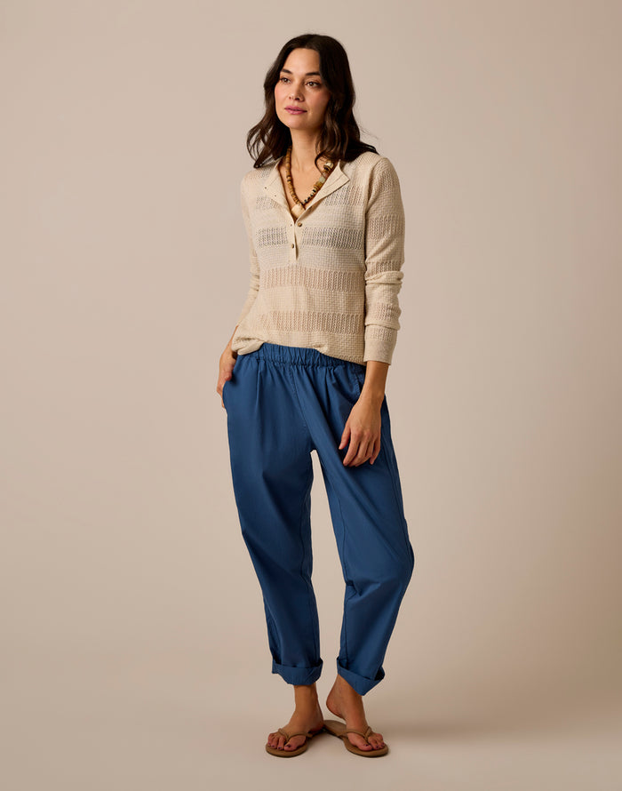 Amara Pointelle Sweater: Birch