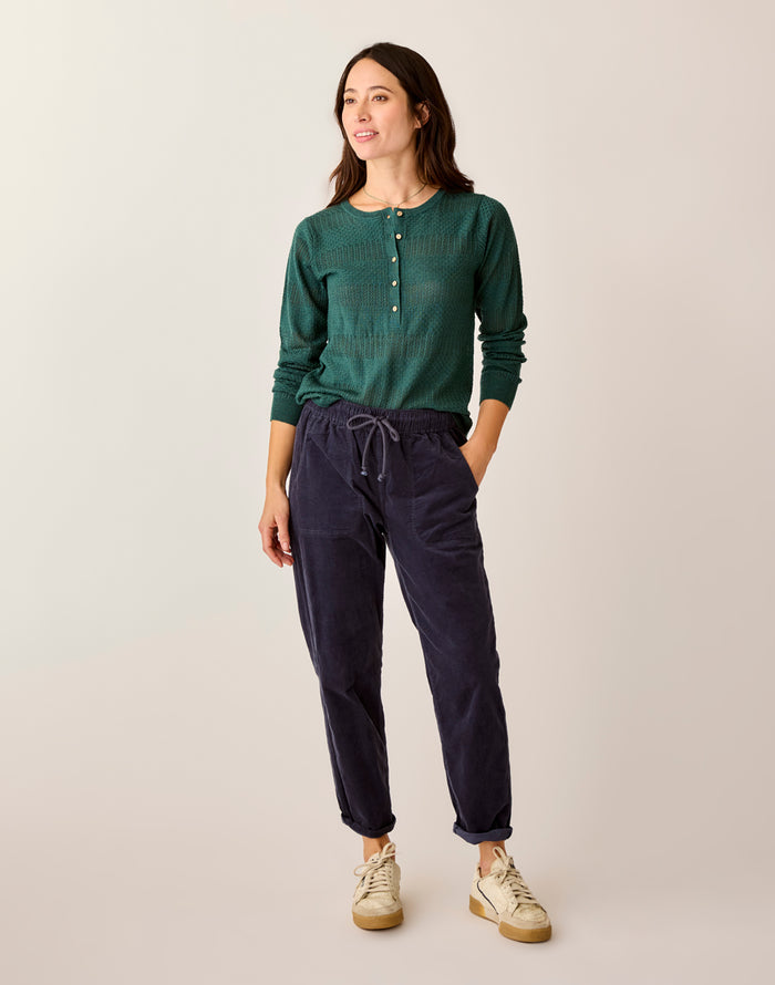 Amara Pointelle Sweater: Bistro