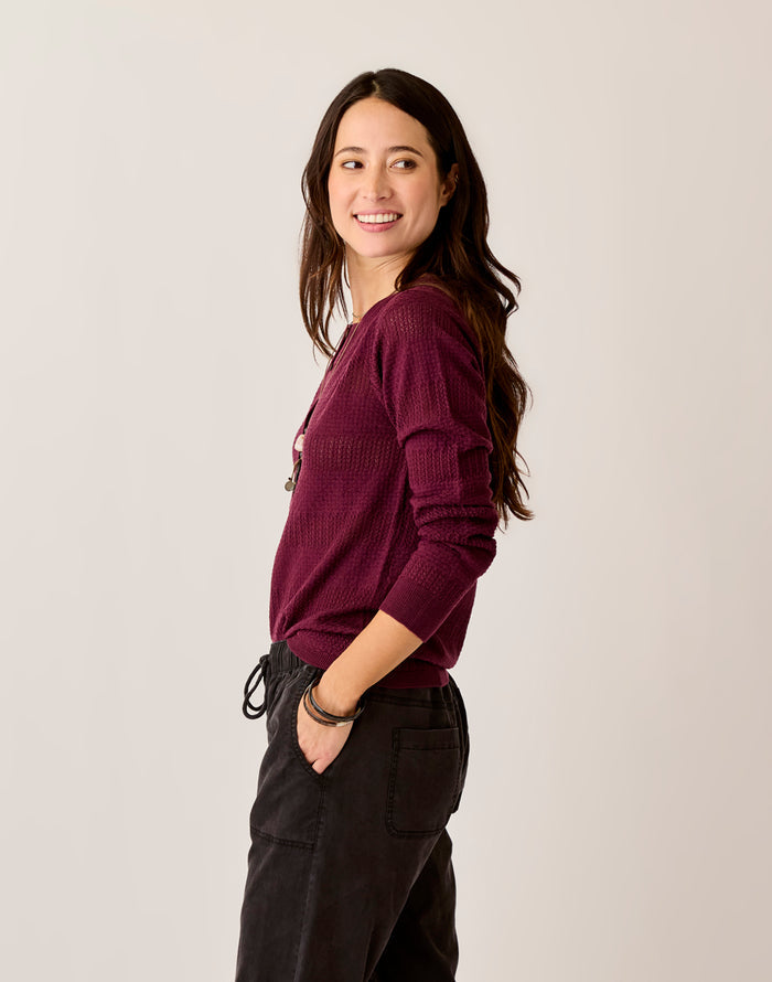 Amara Pointelle Sweater: Nirvana