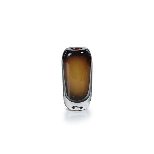 Amber & Gray Glass Vase - Vases by Carlyle Avenue