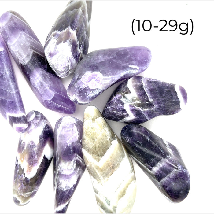 Amegreen (Amethyst / Prasiolite) gemstone Tumbles