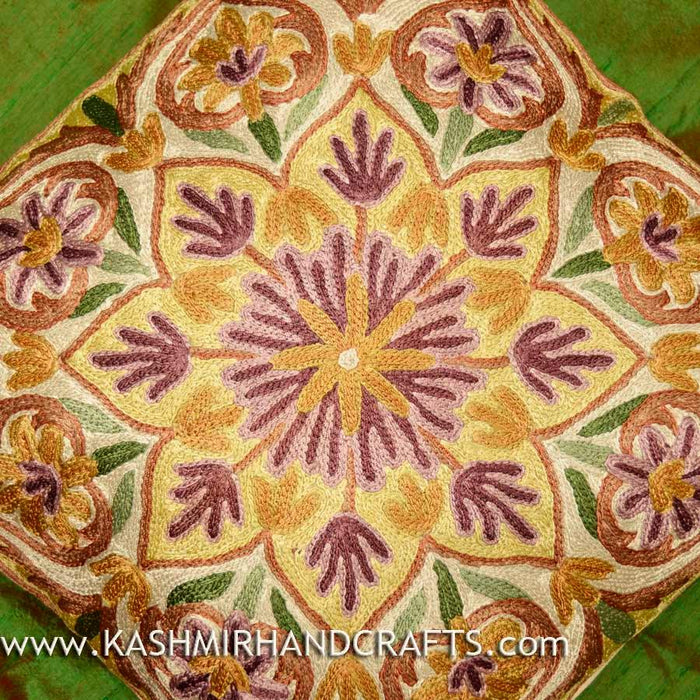 anemone violet floral pillow cover - Kashmir Designs