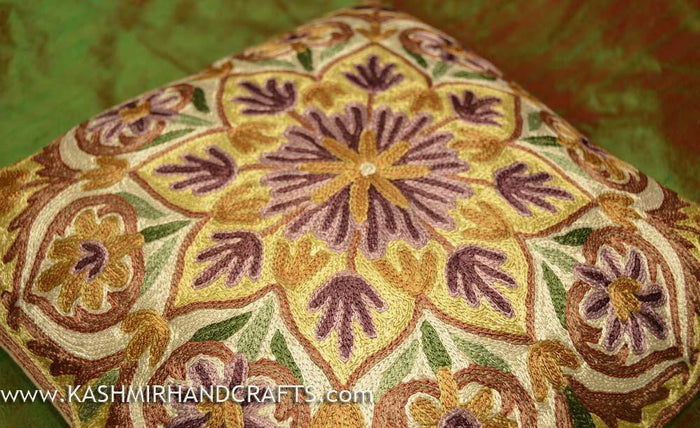 anemone violet floral pillow cover - Kashmir Designs