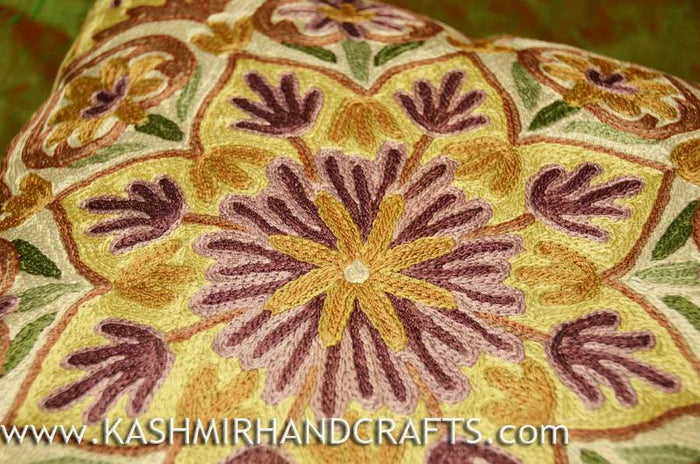 anemone violet floral pillow cover - Kashmir Designs