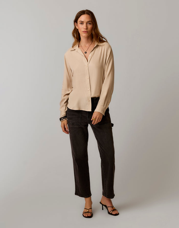 Angela Kindsilk Top: Cement