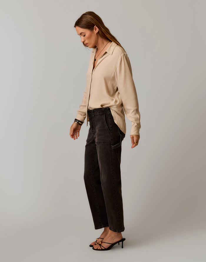 Angela Kindsilk Top: Cement - side