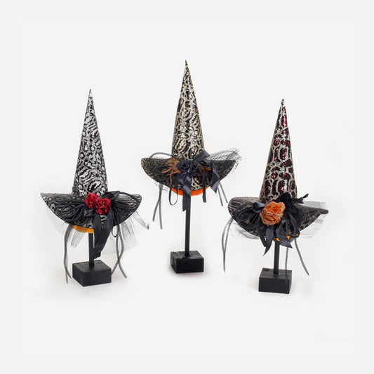 Animal Print Witch Hat, Set of 3 Assorted
