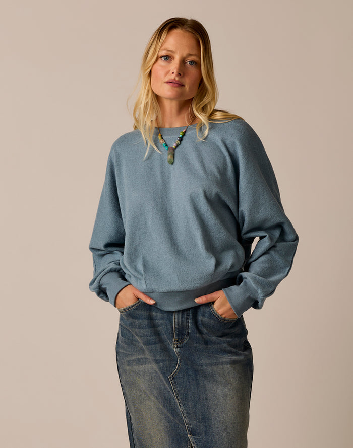 Anneke Supersoft Dolman: Blue Mirage Heather