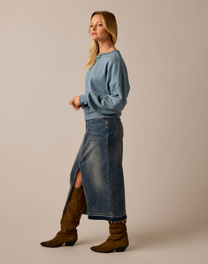Anneke Supersoft Dolman: Blue Mirage Heather