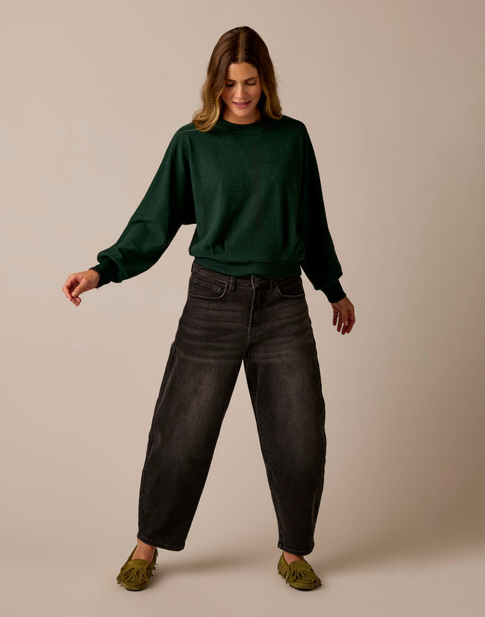 Anneke Supersoft Dolman: Dark Pine Heather
