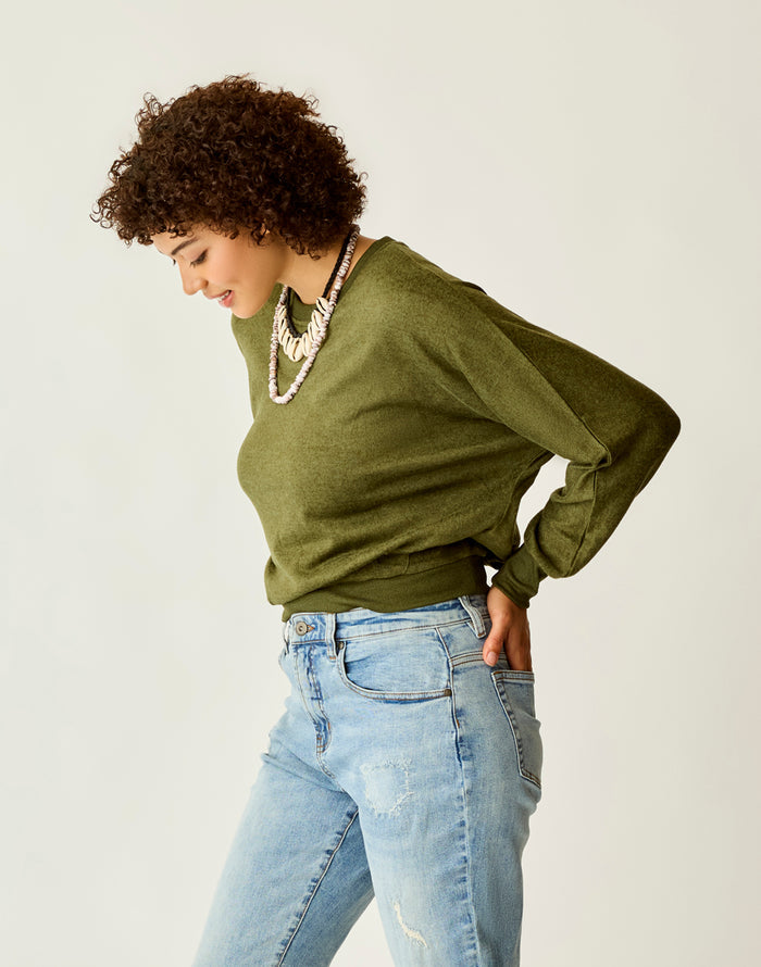 Anneke Supersoft Dolman: Fir Heather - FINAL SALE