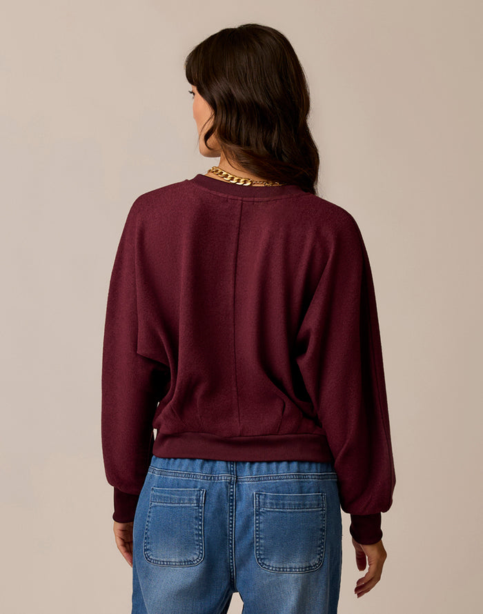 Anneke Supersoft Dolman: Sangria Heather