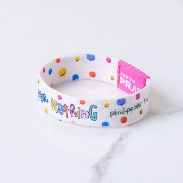 Anxious for Nothing | Kingfolk Series Wristband | Tap To Pray™