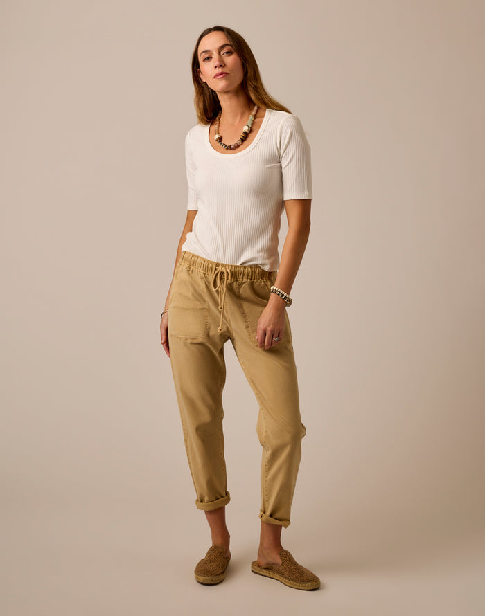 Asher Rib Top: Cloud