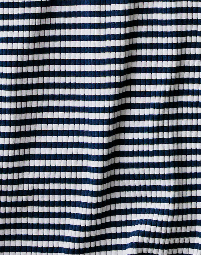 Asher Rib Top: Navy Stripe - FINAL SALE