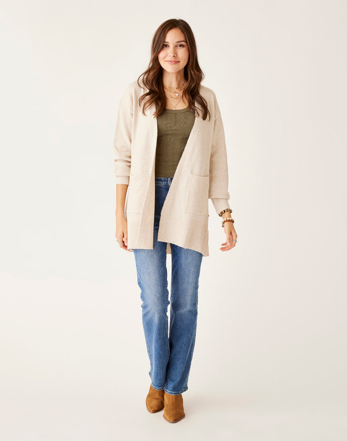 Aster Fuzzy Topper: Oatmeal Heather - FINAL SALE