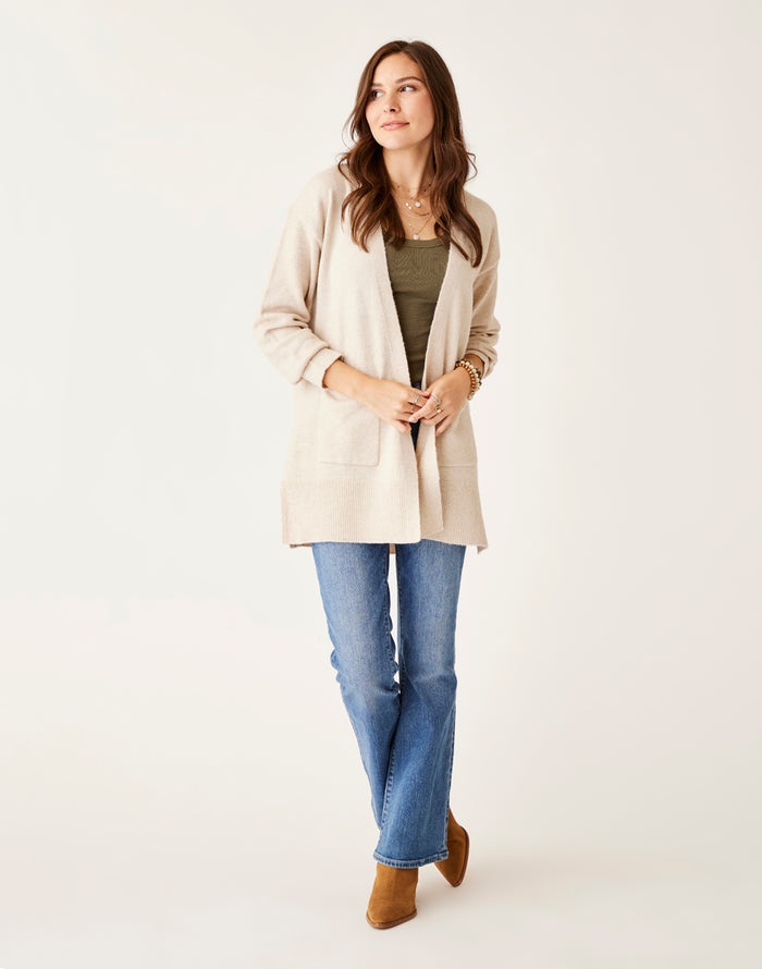 Aster Fuzzy Topper: Oatmeal Heather - FINAL SALE