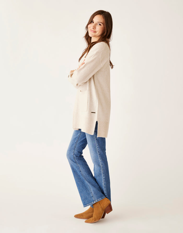 Aster Fuzzy Topper: Oatmeal Heather - FINAL SALE