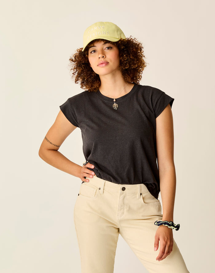 Astrid Hemp Tee: Black