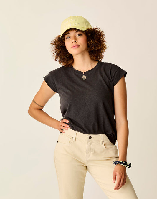 Astrid Hemp Tee: Black
