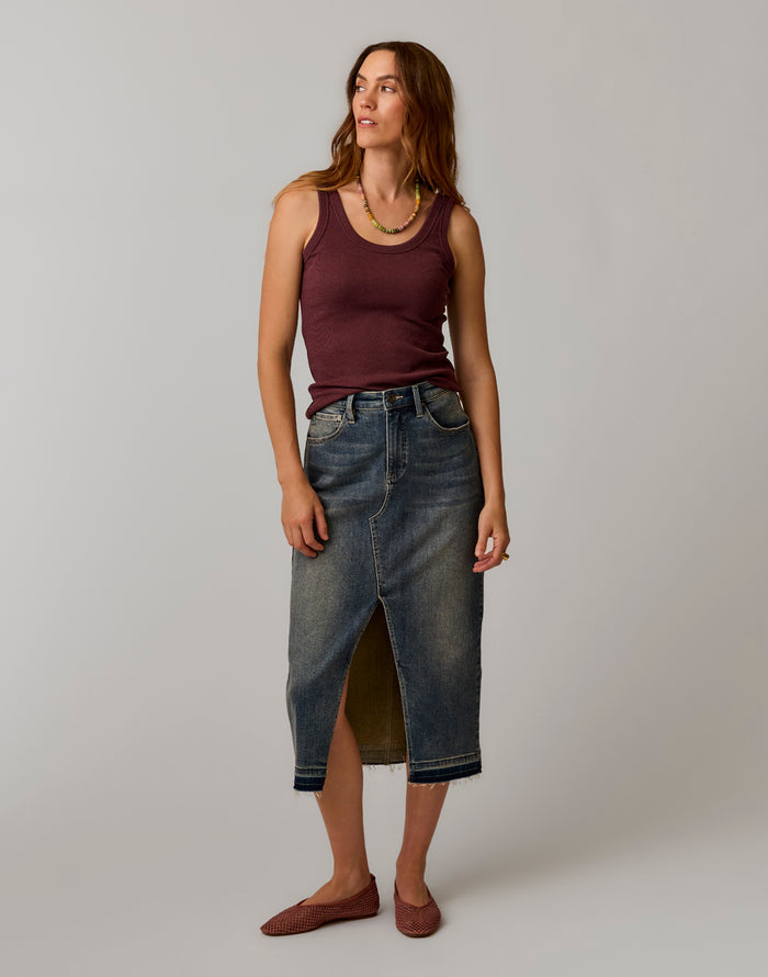 Atlas Denim Skirt: Favorite Fade