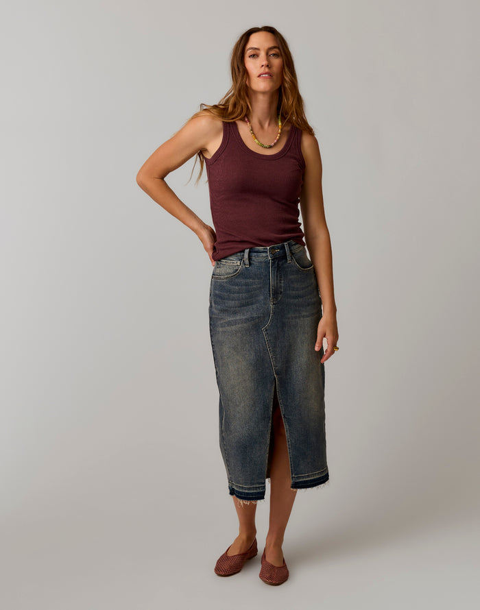 Atlas Denim Skirt: Favorite Fade