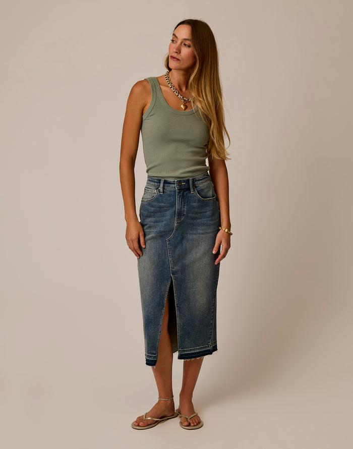 Atlas Denim Skirt: Favorite Fade