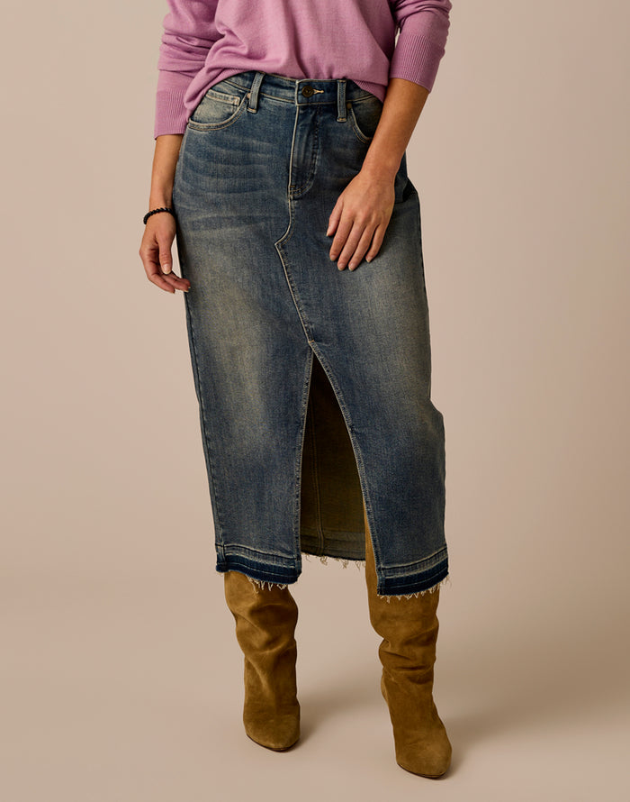 Atlas Denim Skirt: Favorite Fade