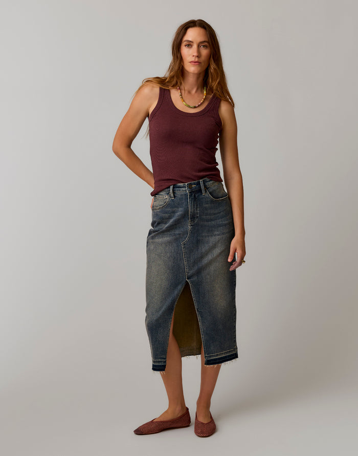 Atlas Denim Skirt: Favorite Fade