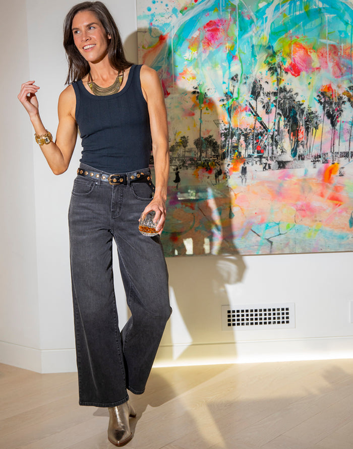 Audrey Wide Leg: Black