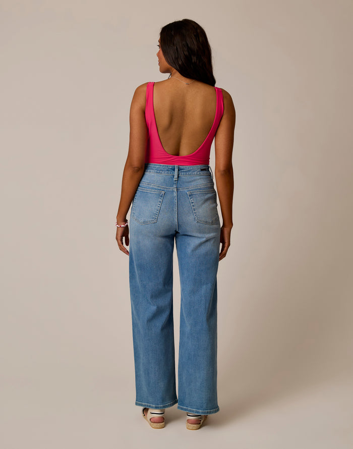 Audrey Wide Leg: Blue Tide