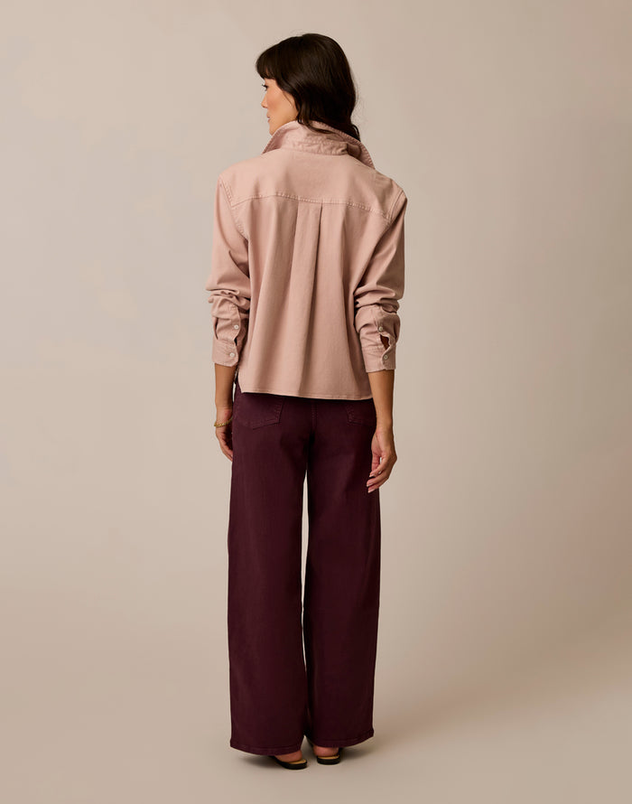 Audrey Wide Leg: Dark Plum