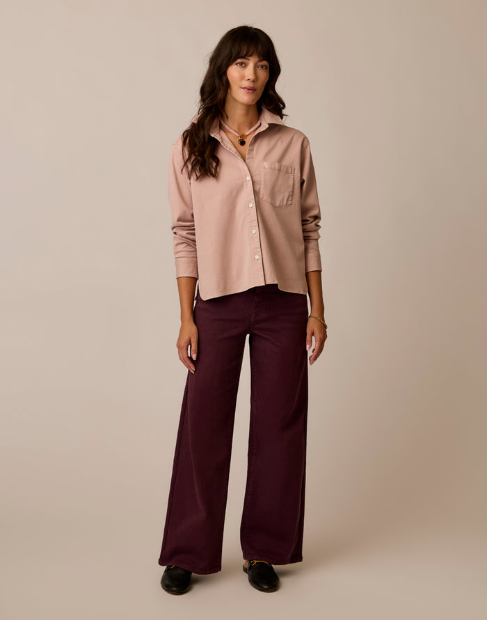 Audrey Wide Leg: Dark Plum