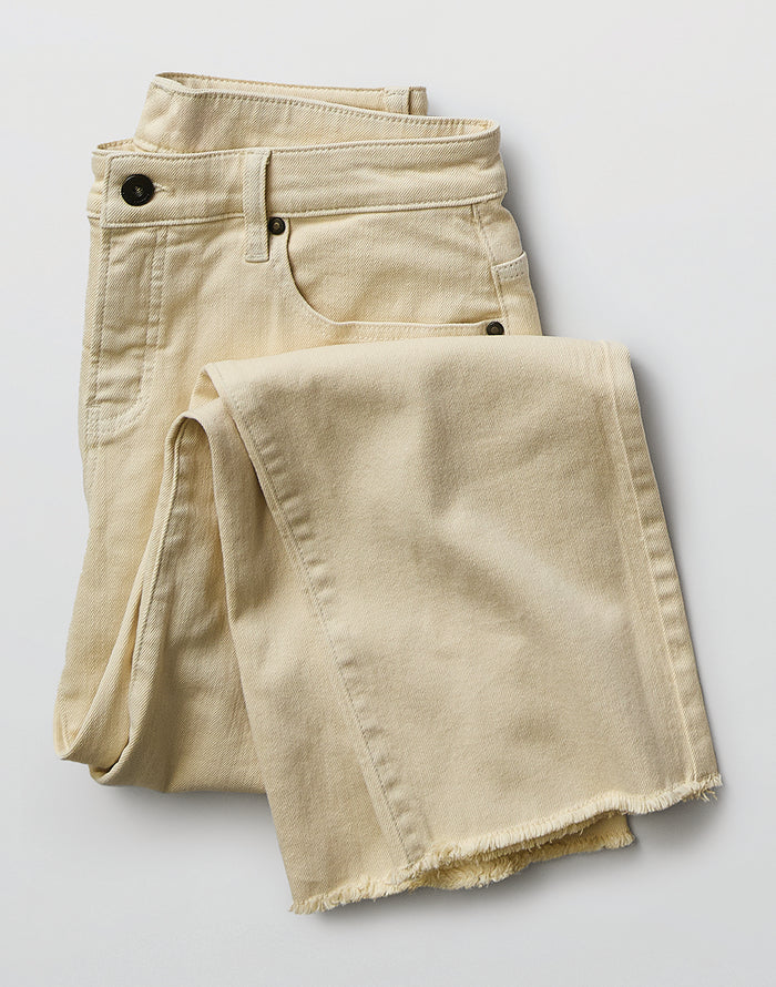 Audrey Wide Leg: Ecru