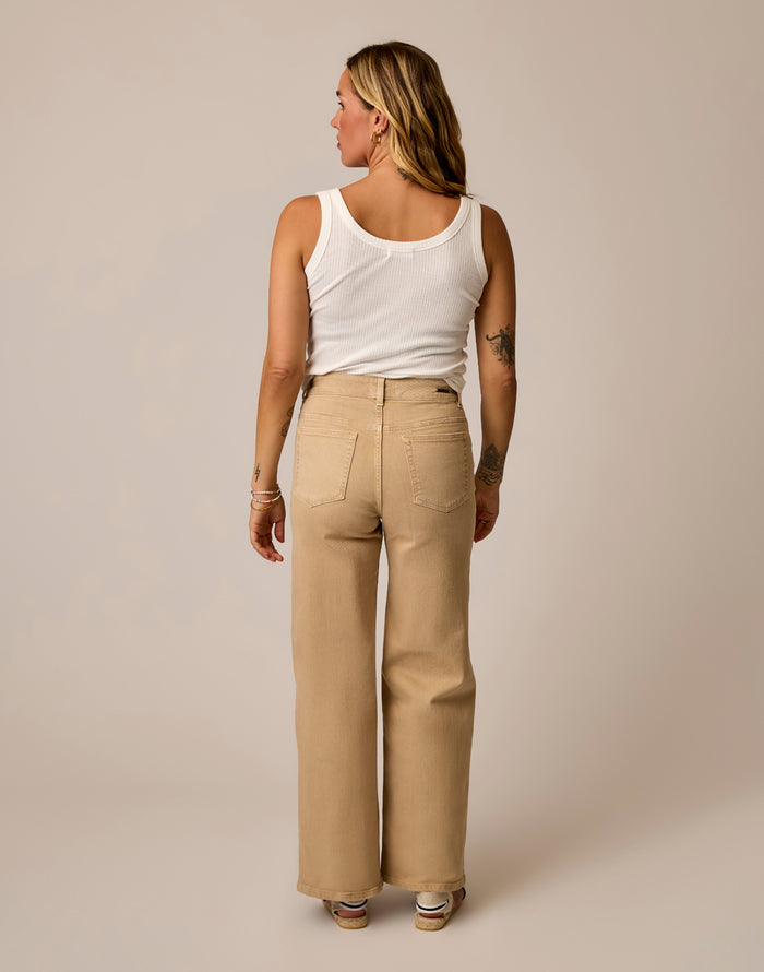 Audrey Wide Leg: Sand
