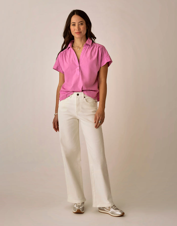Audrey Wide Leg: White